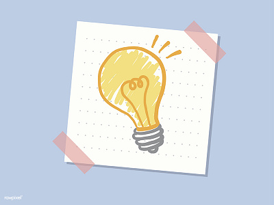 Ideas ideas illustration light bulb notes post it think vector