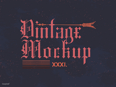 Vimtage Mockup badge logo mockup typography vector vintage badge