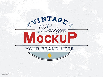 Mockup Logo 03 badge logo mockup vector vintage badge