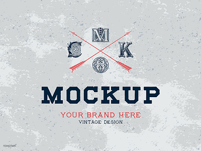 Mockup Logo 04 badge logo mockup vector vintage badge