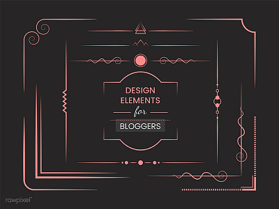 Design elements for Bloggers bloggers design elements vector