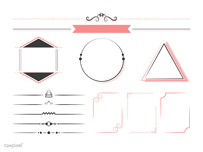 Elements badge design elements mockup vector