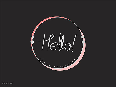 hello badge design logo mockup vector