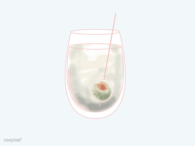 Martini alcohol beverage cocktail drink free freebie giveaway illustration martini vector