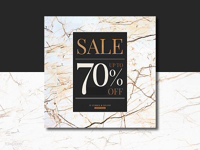 High Street Sale Templates Marble 70off design free freebie giveaway gold marble mockup sale sale up 70 off vector