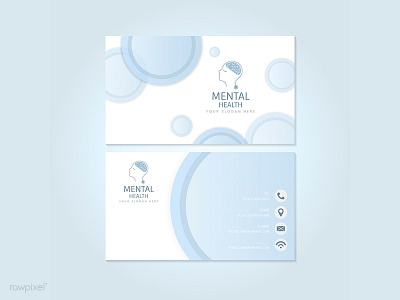 Mental Health Namecards cards design free freebie giveaway illustration mental health mockup namecards vector