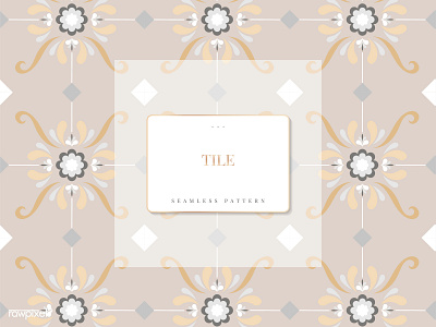 Seamless pattern wall tile vector