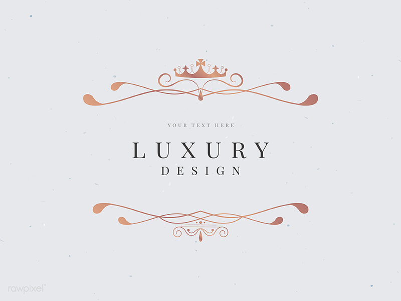 Download Rose gold luxury logo design vector by Sasi for rawpixel ...