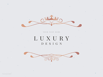 Rose gold luxury logo design vector badge design illustration logo luxury premium rose gold vector your text here