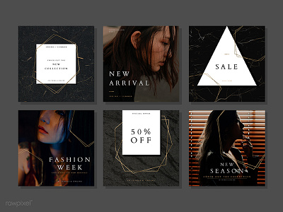 Fashion banner template vectors collection