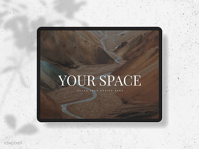 Your space ipad mockup white marble
