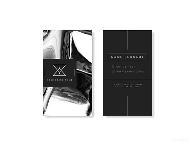 Black business card design blackandwhite branding businesscard design mockup namecard template vector your brans name