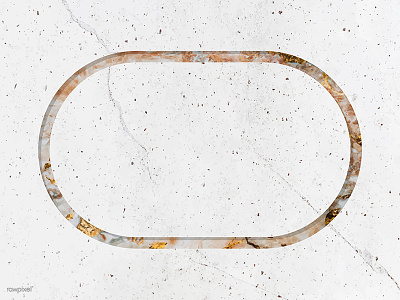 Oval frame on white marble background badge copy space design free freebie giveaway