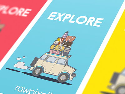 Explore Cover adobe illustrator cc artwork car explore illustration minimals travel