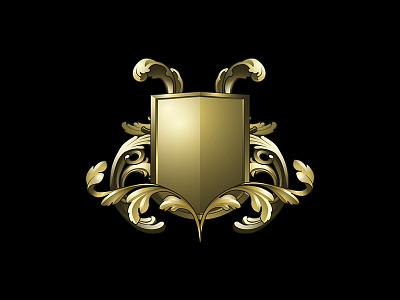 Shield Baroque 8 adobe illustrator cc adobe photoshop cc artwork baroque concept gold illustration logo shield baroque shield logo shields