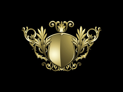 Shield Baroque 7 adobe illustrator cc artwork baroque concept design gold illustration logo shield shield baroque shield logo shields