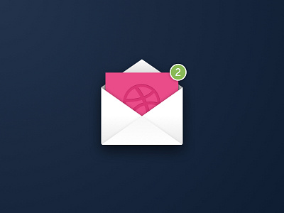 Dribbble Invvvites dribbble envelope flat invitation invite museo sans