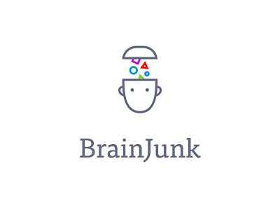 BrainJunk brain branding identity junk line logo