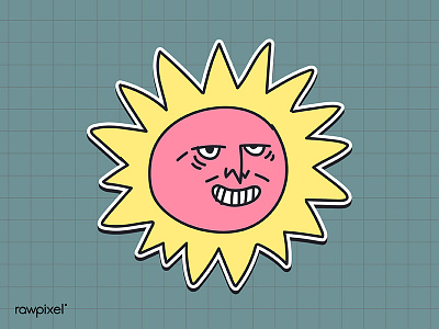 funny art character design funny graphic icons illustration illustrations rawpixel stroke summer sun vector