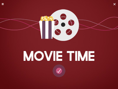 Movie time film icons illustrations movie popcorn vector