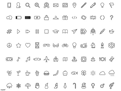 icons icons illustrations set stroke vector