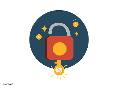 Lock icons illustrations vector