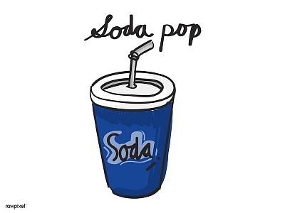 Soda cup food handdraw handdrawn icons illustrations soda vector