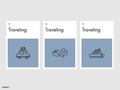 Travel adventure car icons illustrations plane stroke travel traveling vector wanderlust