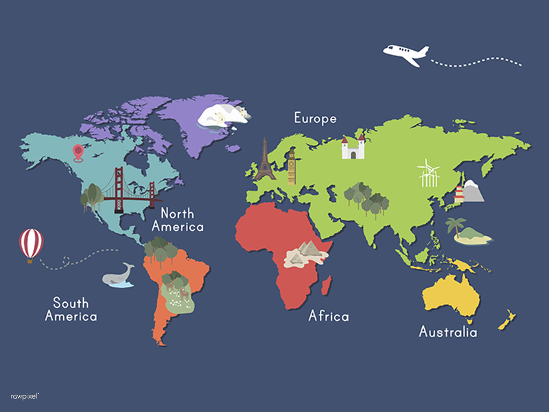 Worldmap by juju. for rawpixel on Dribbble