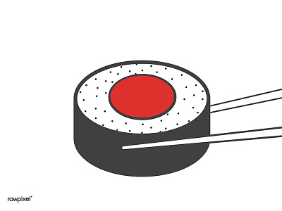 Sushi icons illustrations japanese food sushi vector