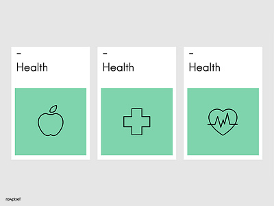 Health apple health heartrate icons illustrations vector