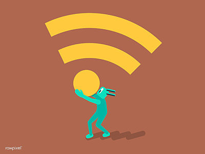 Wifi avatar illustration technology vector wifi