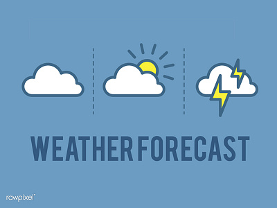 Weather Forecast cloud forecast illustration vector weather