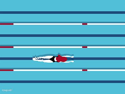 Swimming illustration pool sport swimming vector