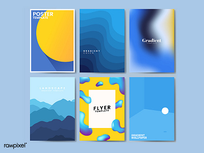 poster art background design gradient gradient color graphic illustration illustrations rawpixel set vector