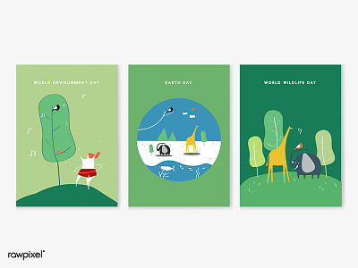 green set animal art design earth environment graphic icons illustration illustrations rawpixel set vector wildlife