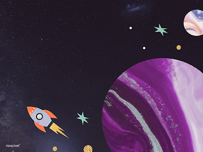 Outer Space design galaxy graphic illustration illustrations rawpixel rocket space star vector