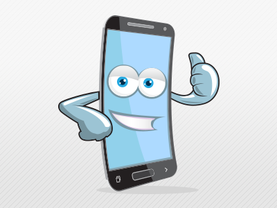 Mobile MAscot cartoon cell illustration mascot mobile phone tech
