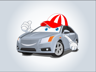 Cute Car Mascot car cartoon illustration mascot pose service vector