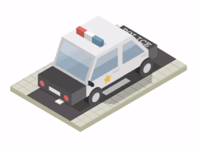 Police Car 3d car city graphic illustration police police car road vector