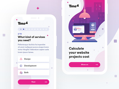 Website calculator app clean design flat interface logo network pink ui ux web webdesign