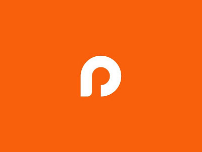 ap mark a branding letter logo monogram orange p type