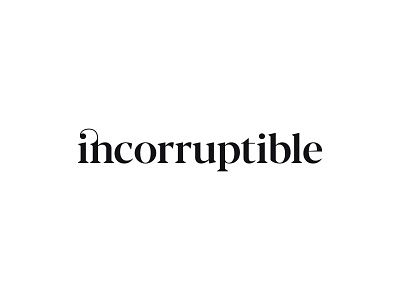 Incorruptible black black and white branding clean clothing brand design edgy fashion incorruptible logo minimal ornate style type typography white white and black