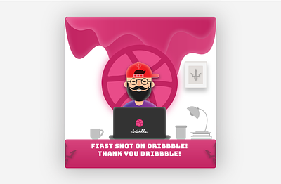 First shot on Dribble! 😊✌😍 design dribbble first flat illustration shot vector