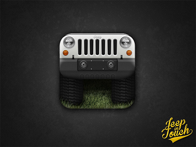 Jeep Wrangler App Icon - iPhone / iPad app car graphic grass icon ios ipad iphone jeep land landrover logo moab mobile nature offroad photoshop road rover ui wild wrangler