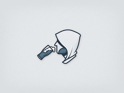 Bastian Contrario - Public House bar beard beer branding drink face flat glass hood logo mug pub