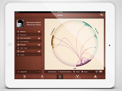 Artelia - Research Filters app art ebook graphic infographic ios search social texture