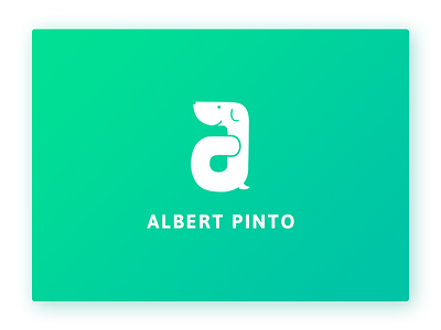 Logo Design for Albert Pinto albert pinto alphabet application design dog logo