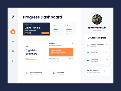 Student Progress Dashboard UI