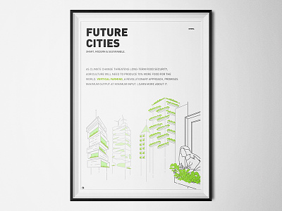 Utopian Future Cities - Smart, Modern & Sustainable earth day future cities illustration minimalism poster save earth sustainable utopia vertical farming